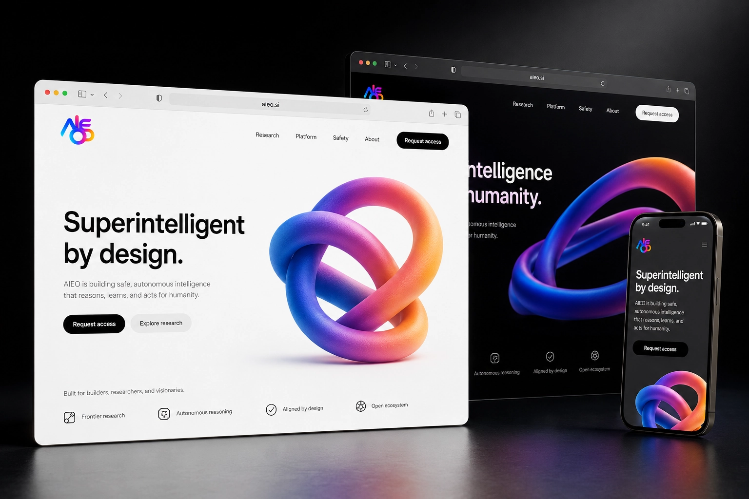 aieo.si website concept preview