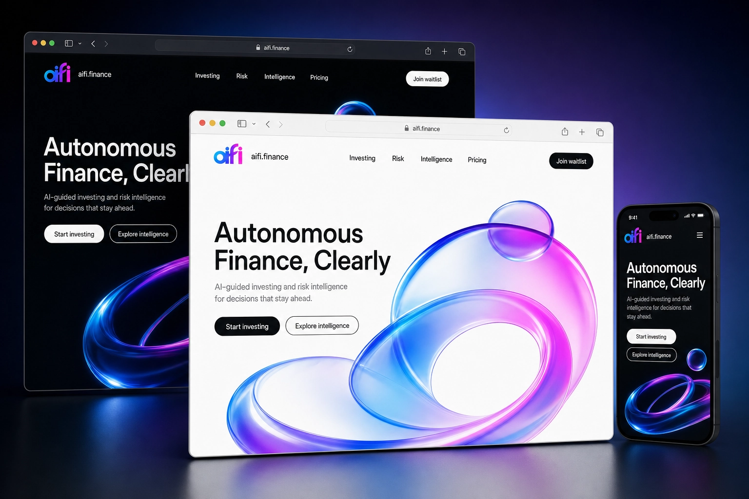 aifi.finance website concept preview