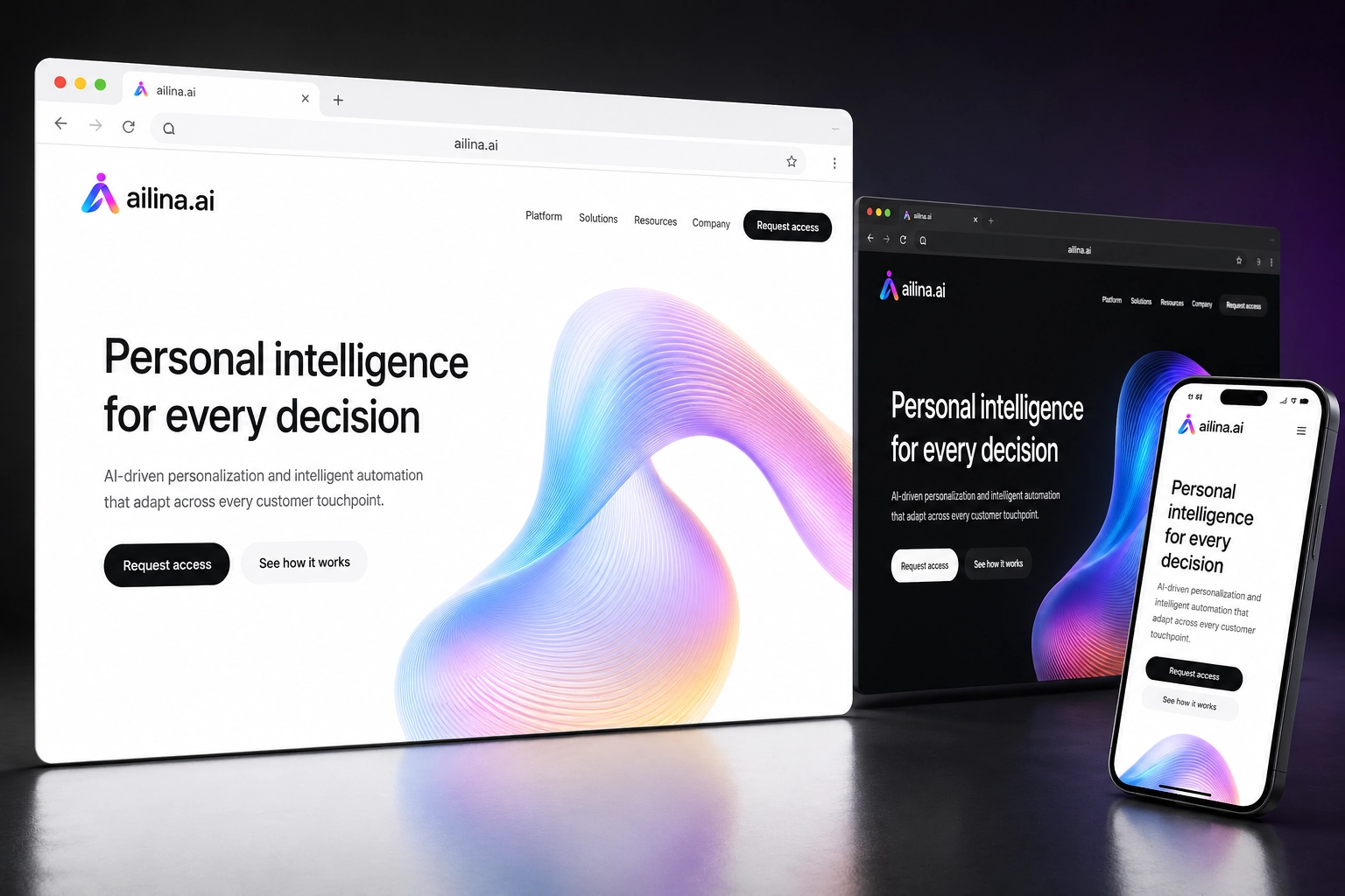 ailina.ai website concept preview