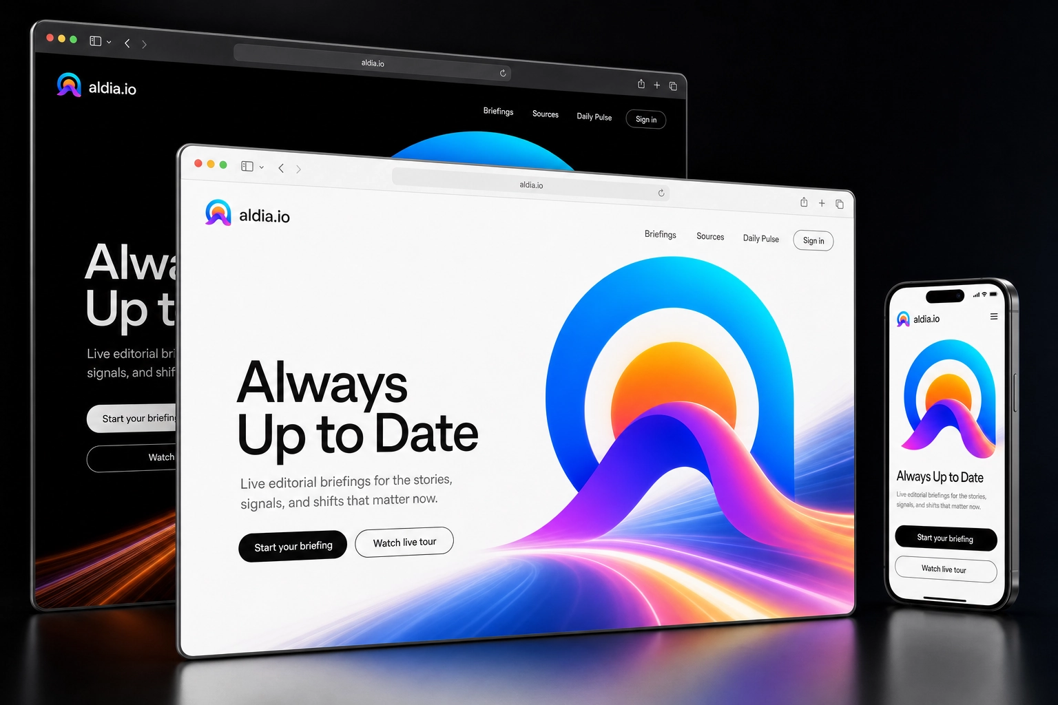 aldia.io website concept preview