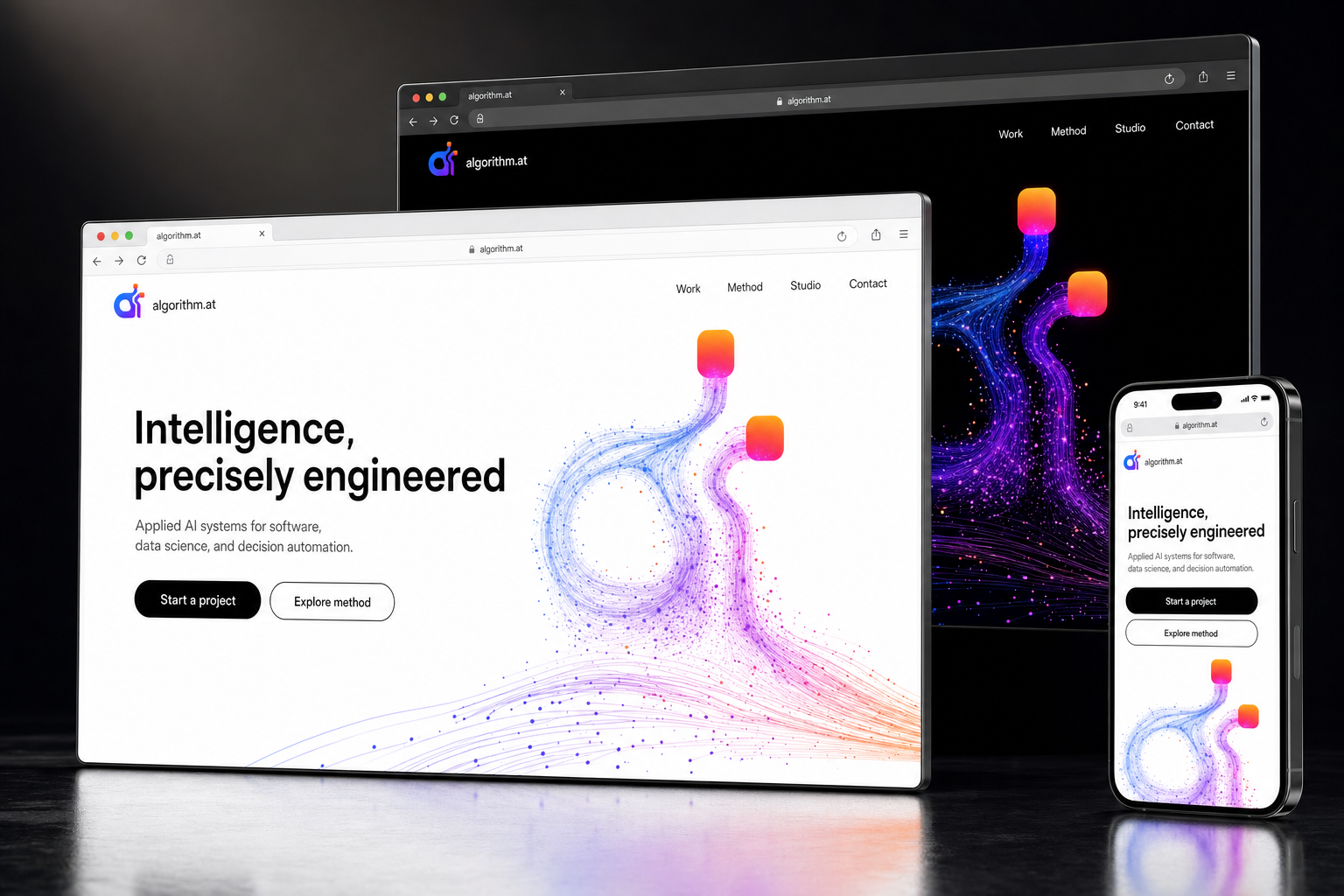 algorithm.at website concept preview enlarged