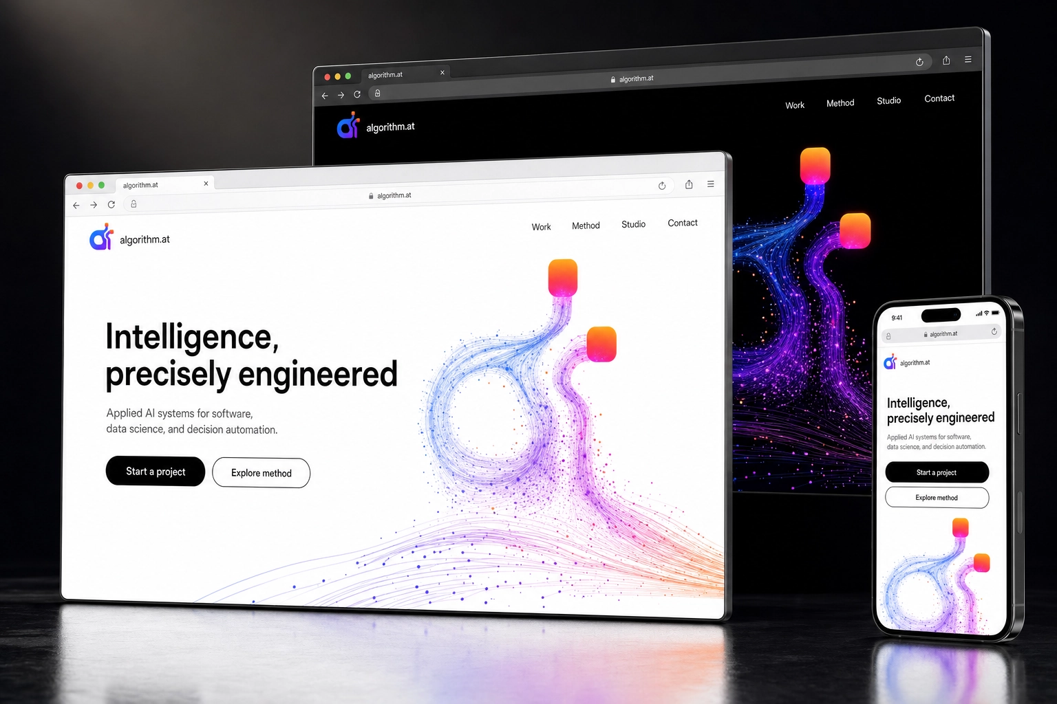 algorithm.at website concept preview