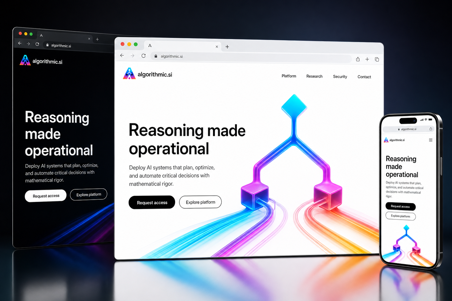 algorithmic.si website concept preview