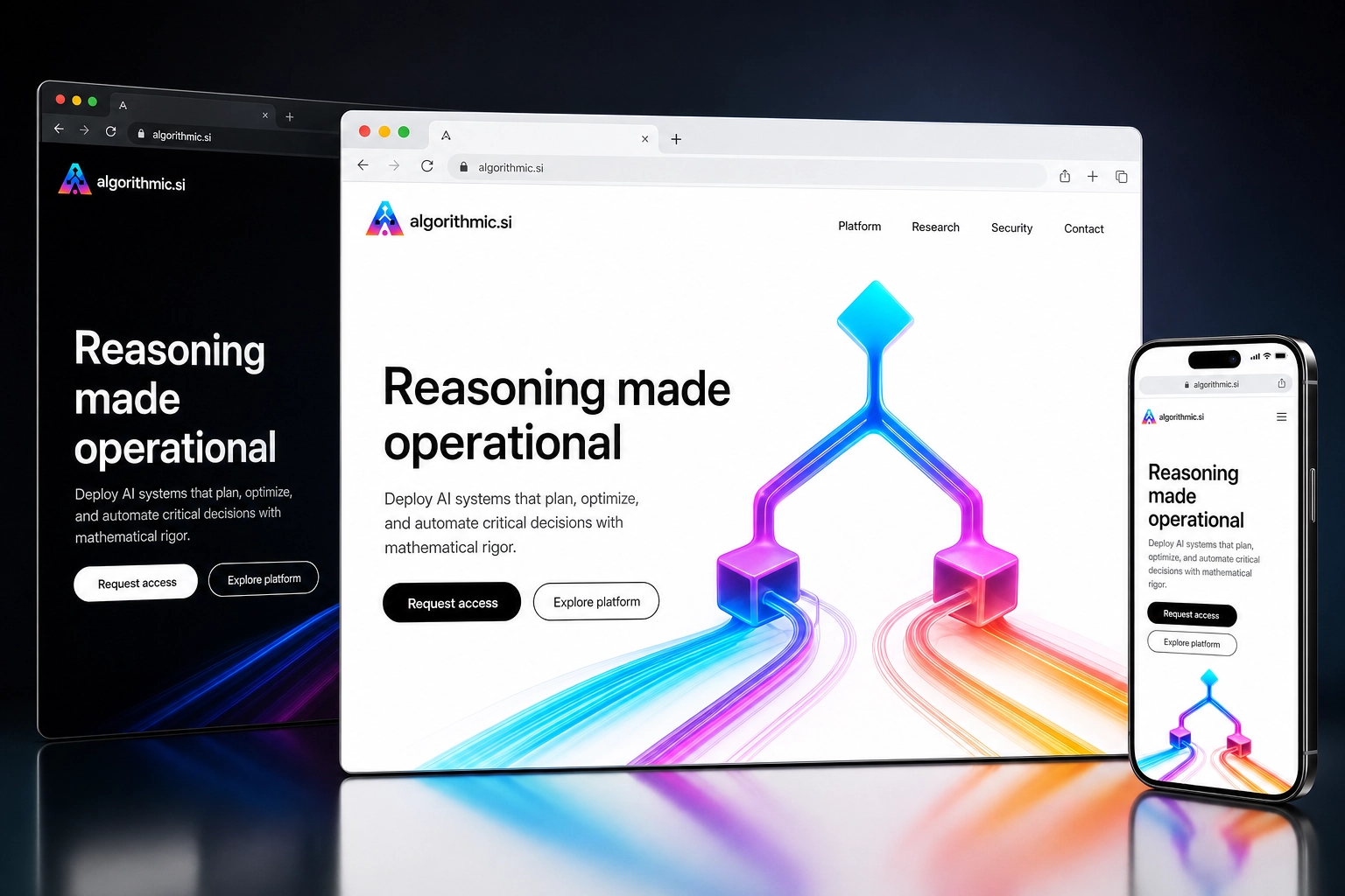 algorithmic.si website concept preview