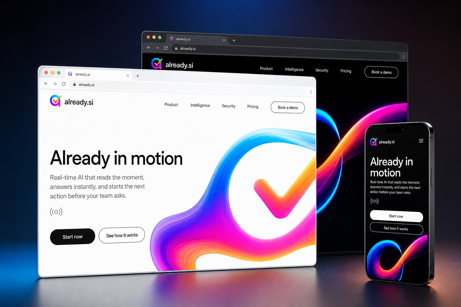 already.si website concept preview