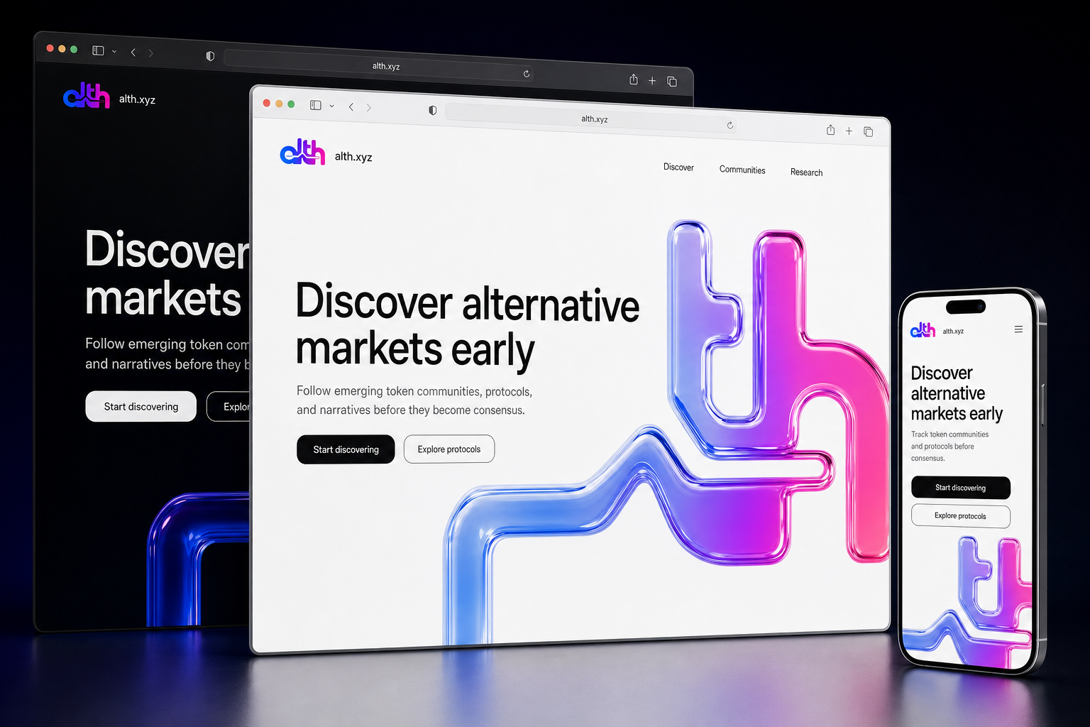 alth.xyz website concept preview enlarged