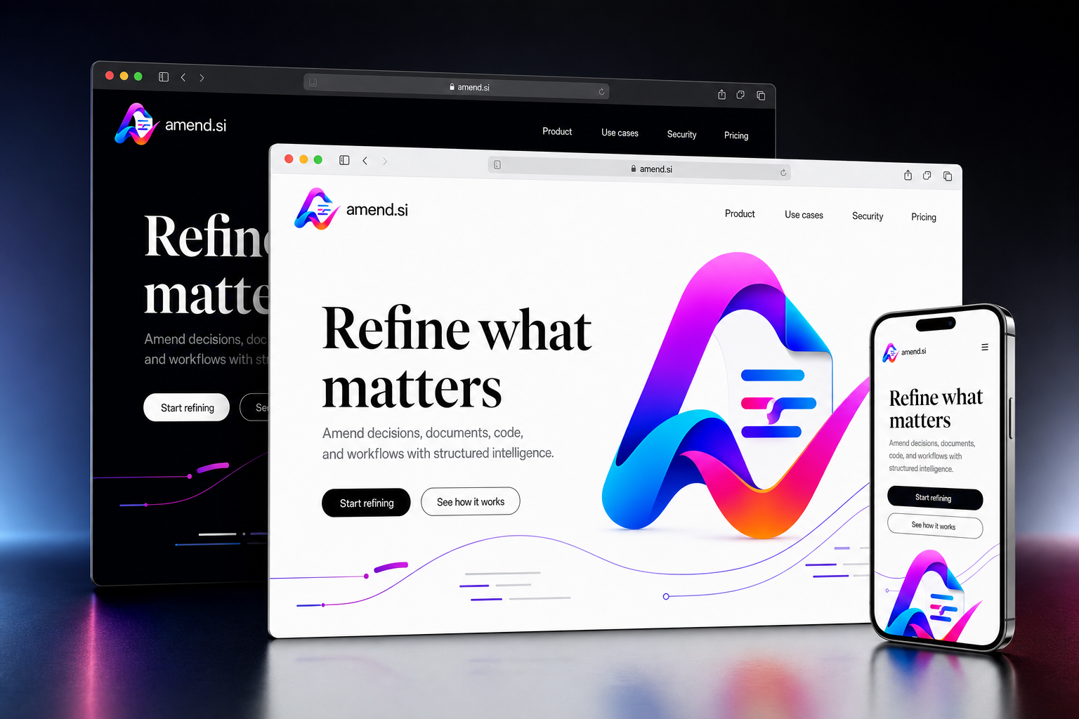 amend.si website concept preview