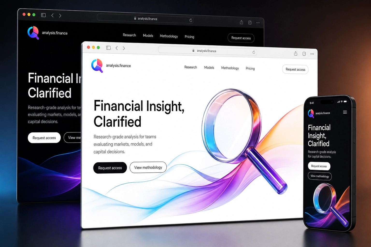 analysis.finance website concept preview
