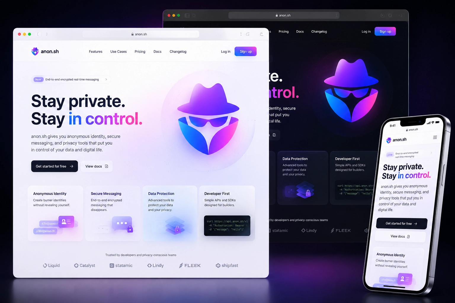 anon.sh website concept preview