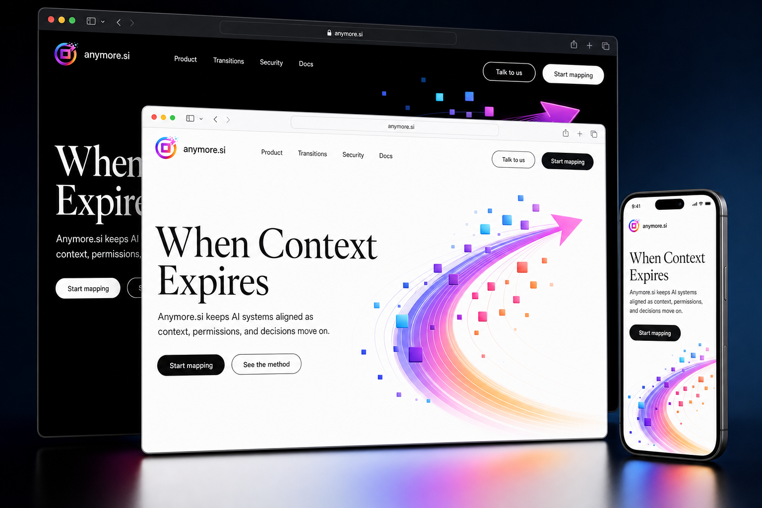 anymore.si website concept preview
