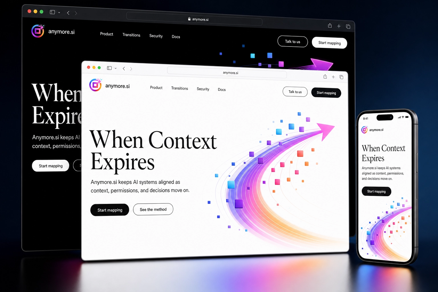 anymore.si website concept preview