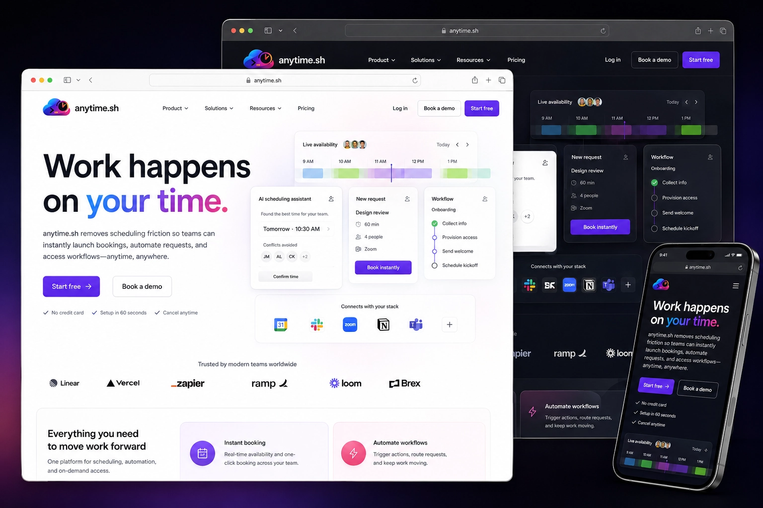anytime.sh website concept preview