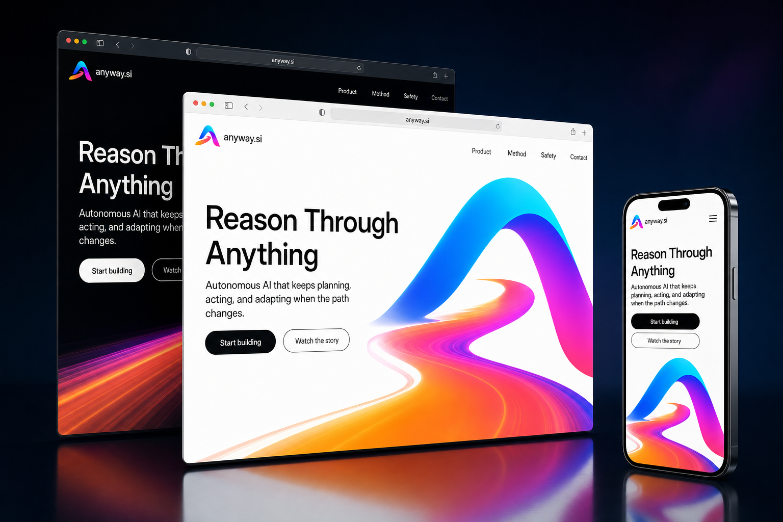 anyway.si website concept preview