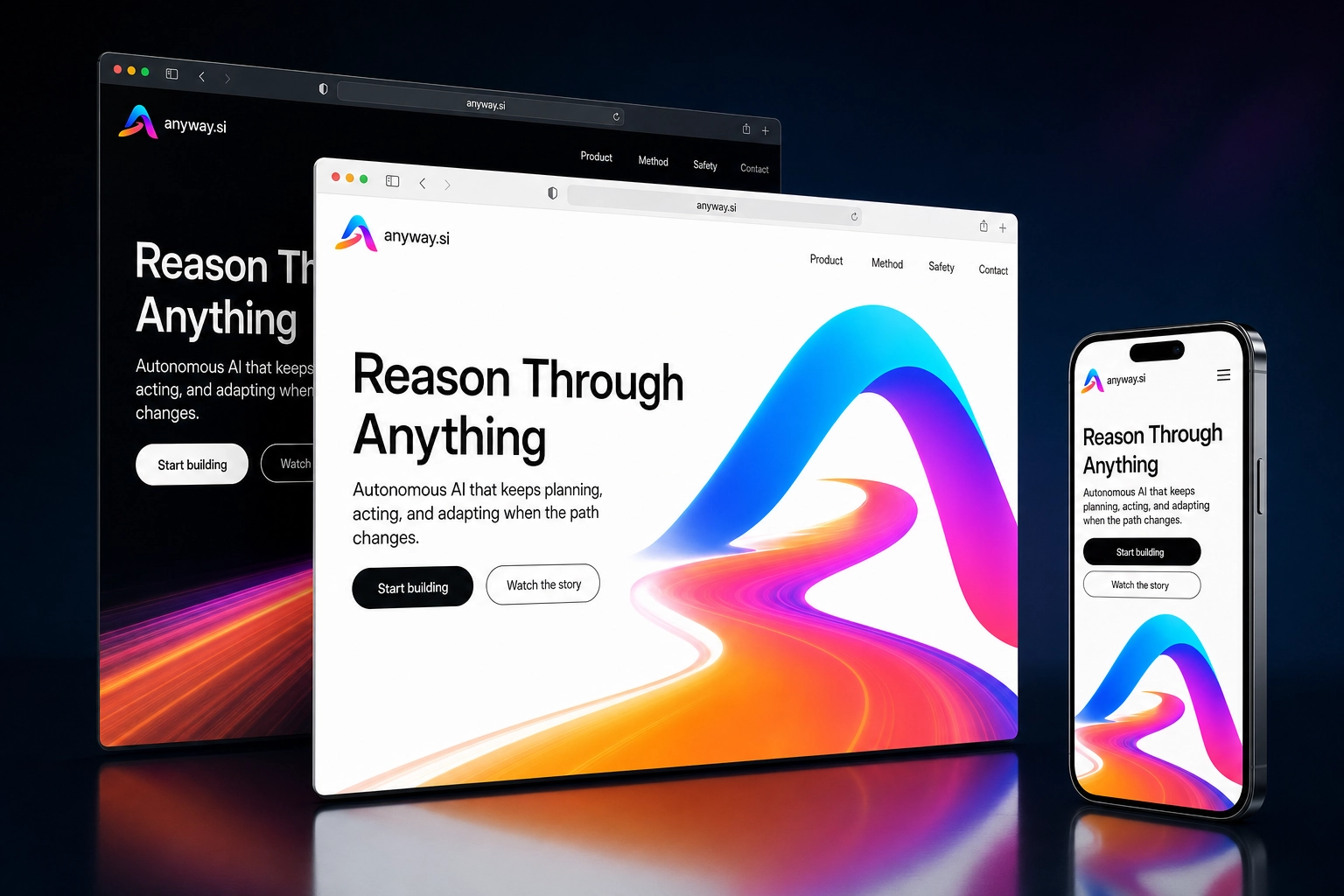anyway.si website concept preview