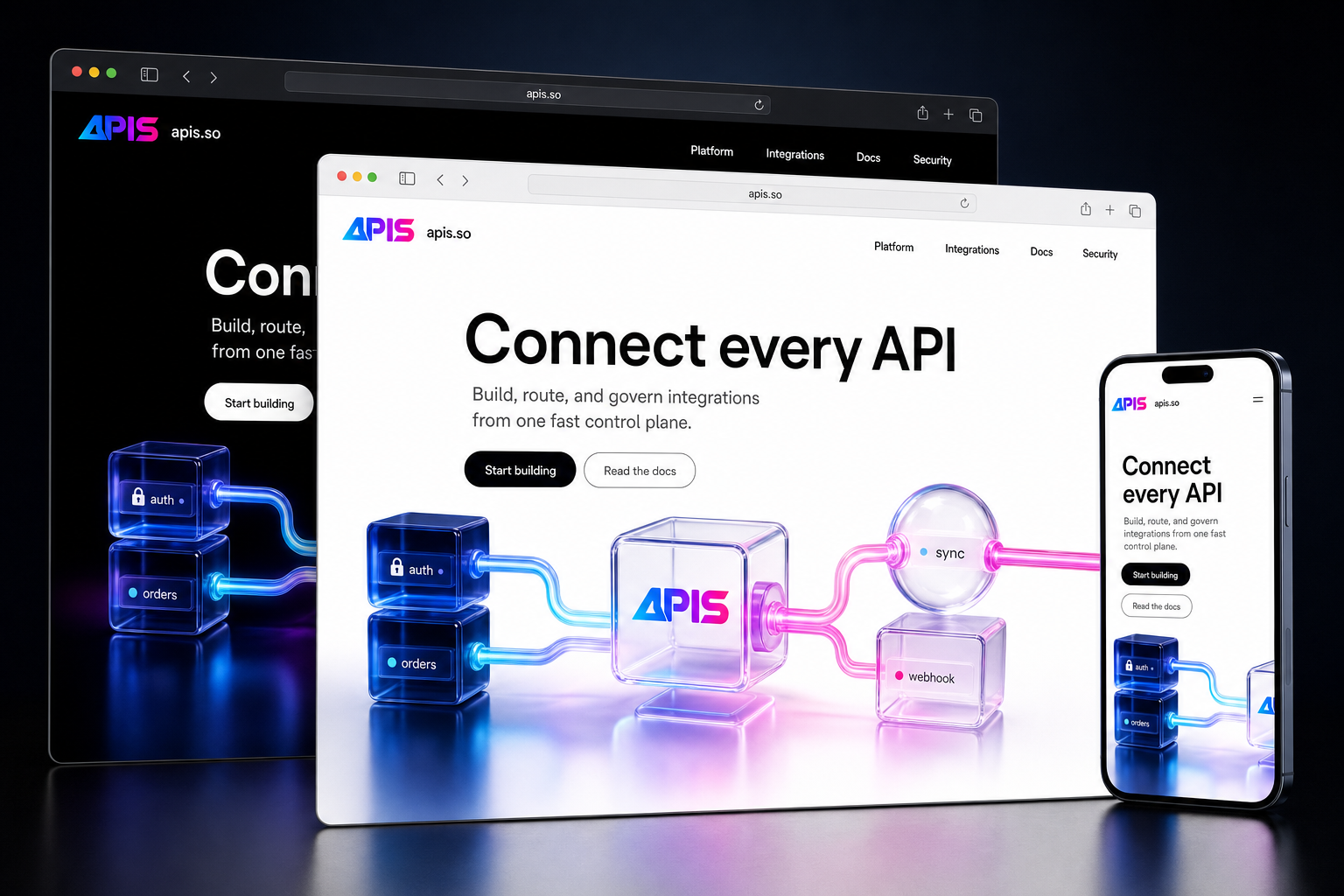 apis.so website concept preview enlarged