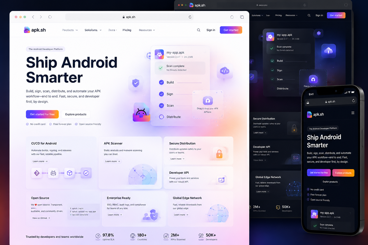 apk.sh website concept preview