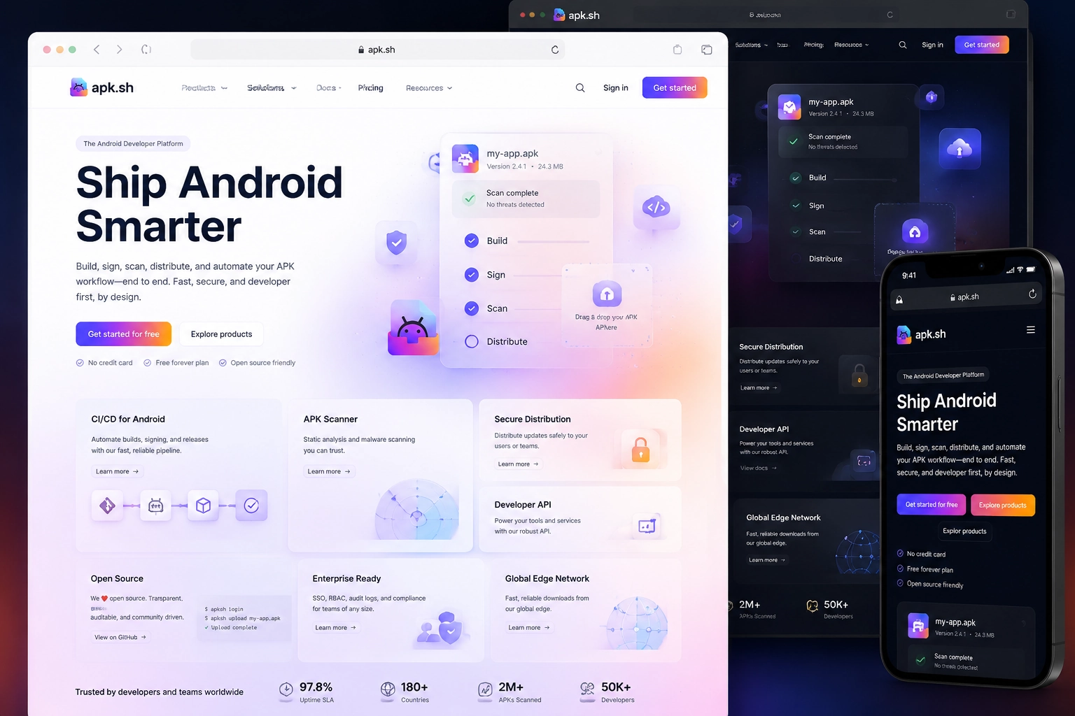 apk.sh website concept preview