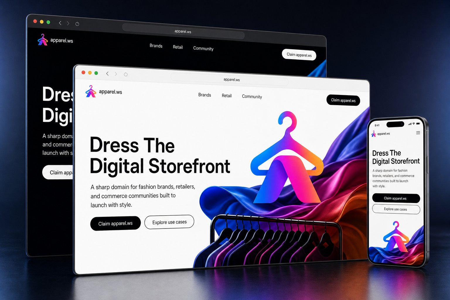 apparel.ws website concept preview