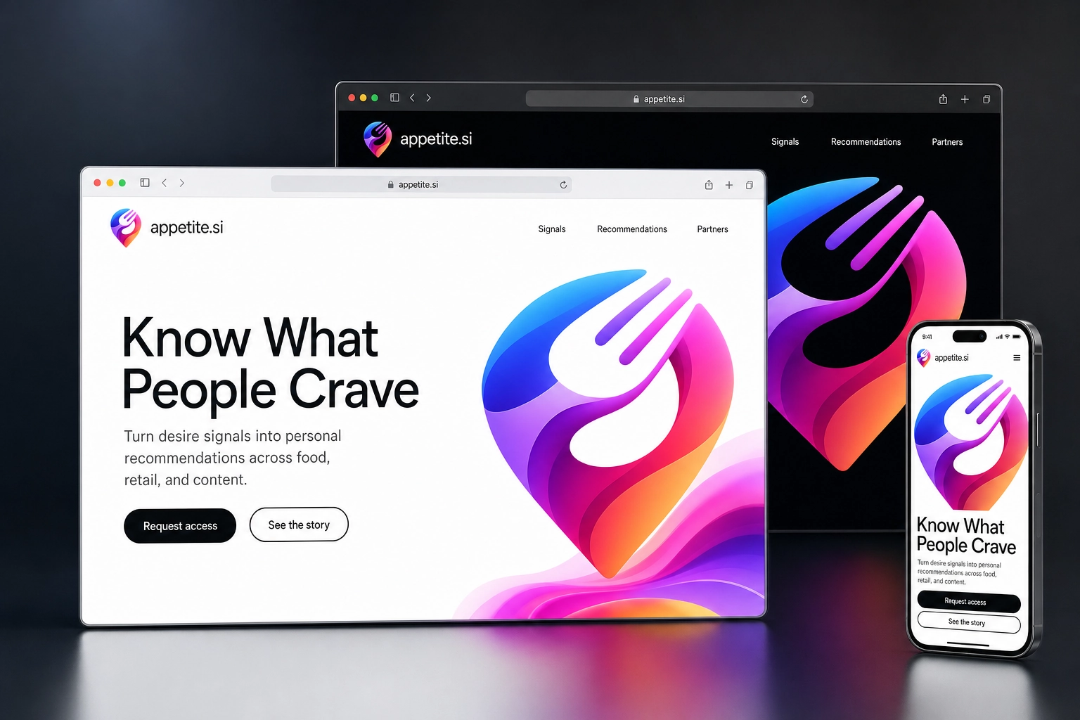 appetite.si website concept preview