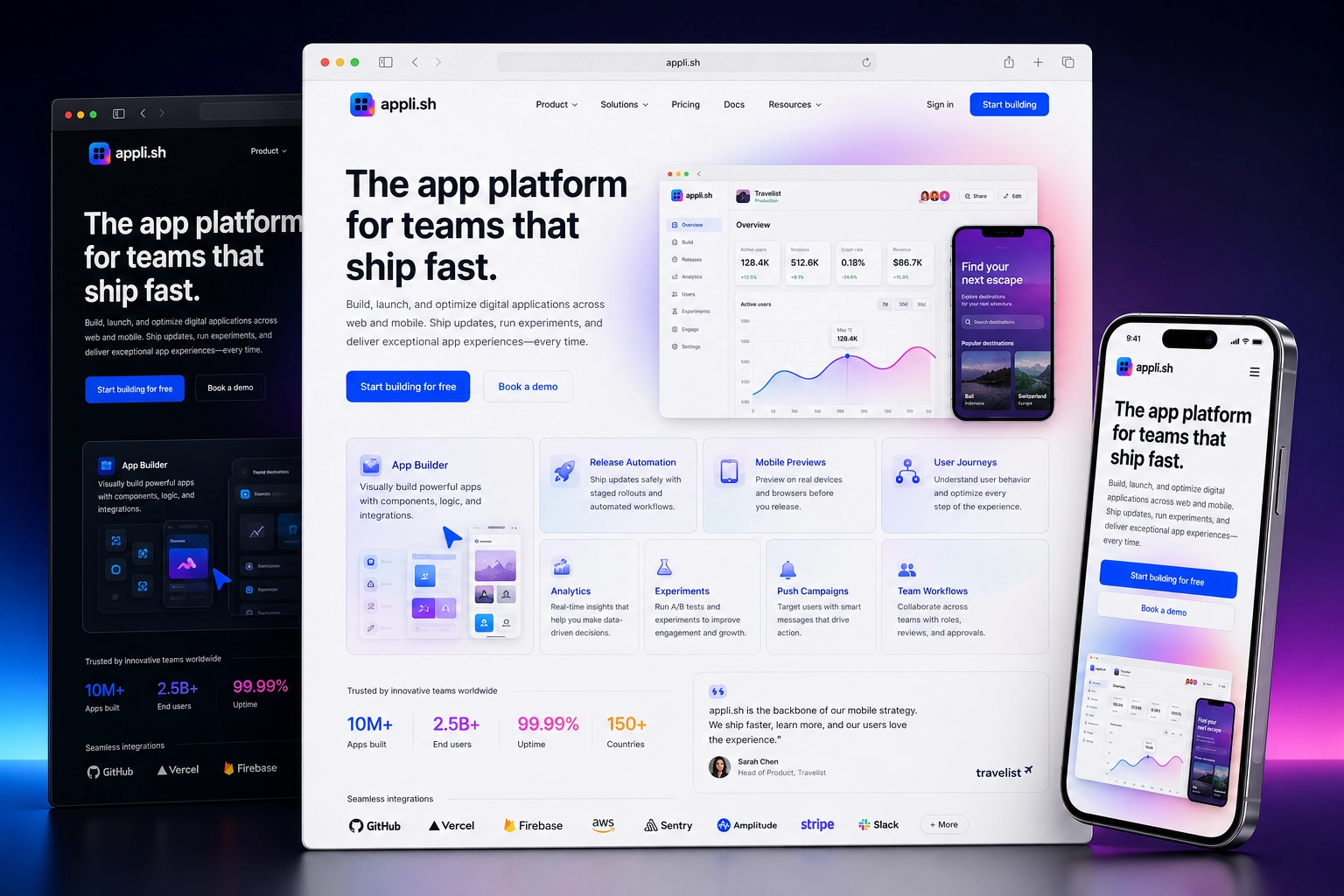 appli.sh website concept preview
