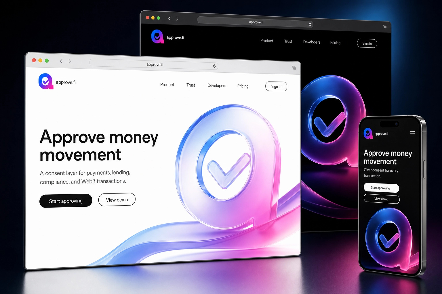 approve.fi website concept preview