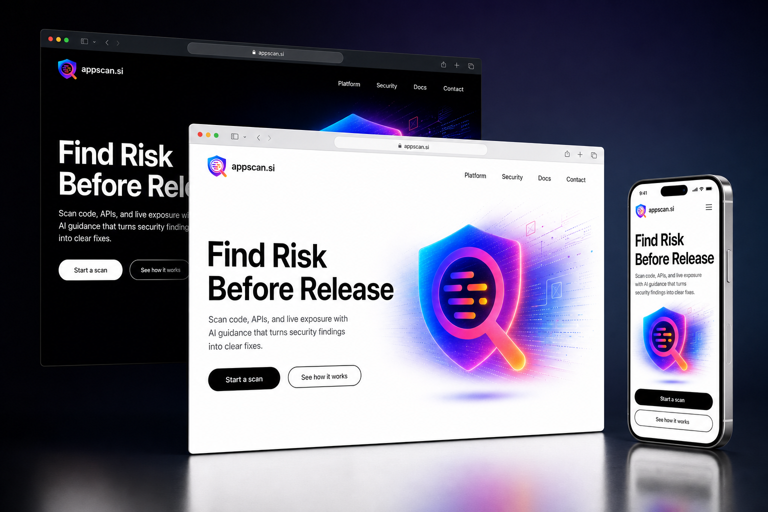 appscan.si website concept preview