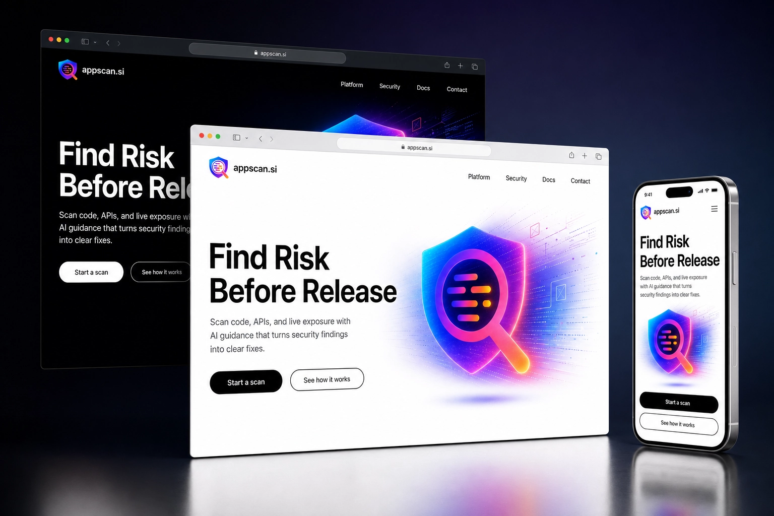 appscan.si website concept preview