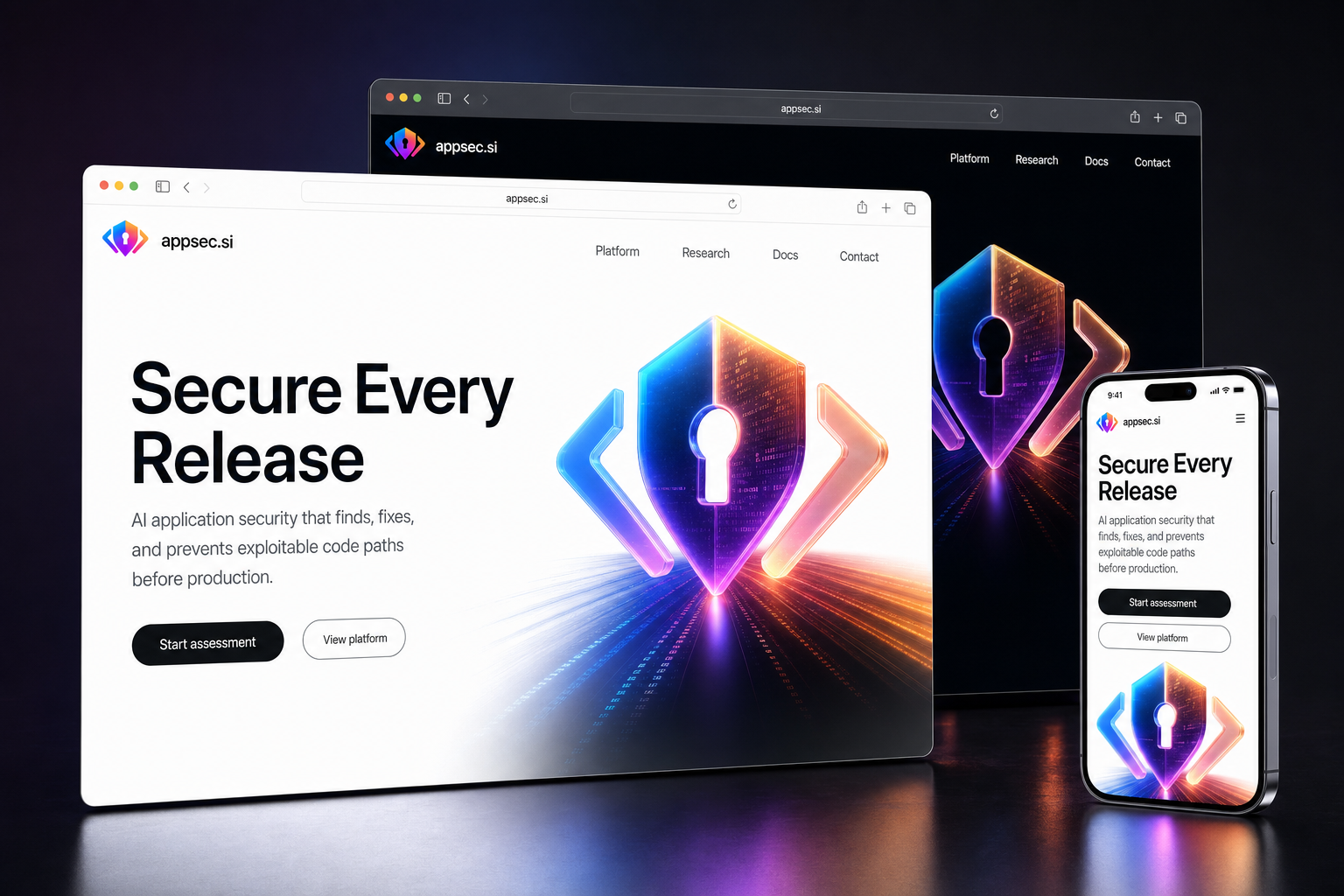 appsec.si website concept preview