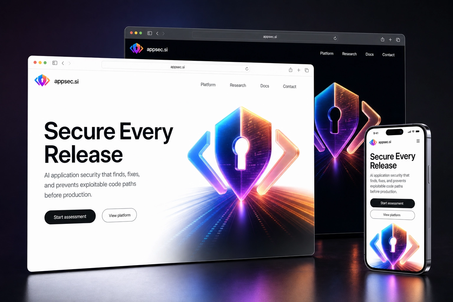 appsec.si website concept preview