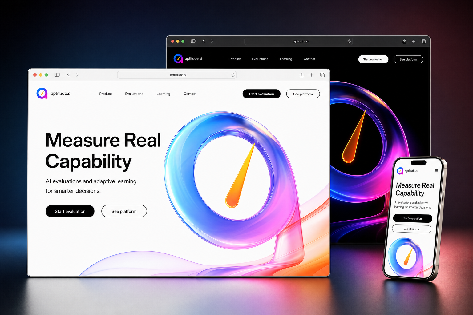 aptitude.si website concept preview enlarged