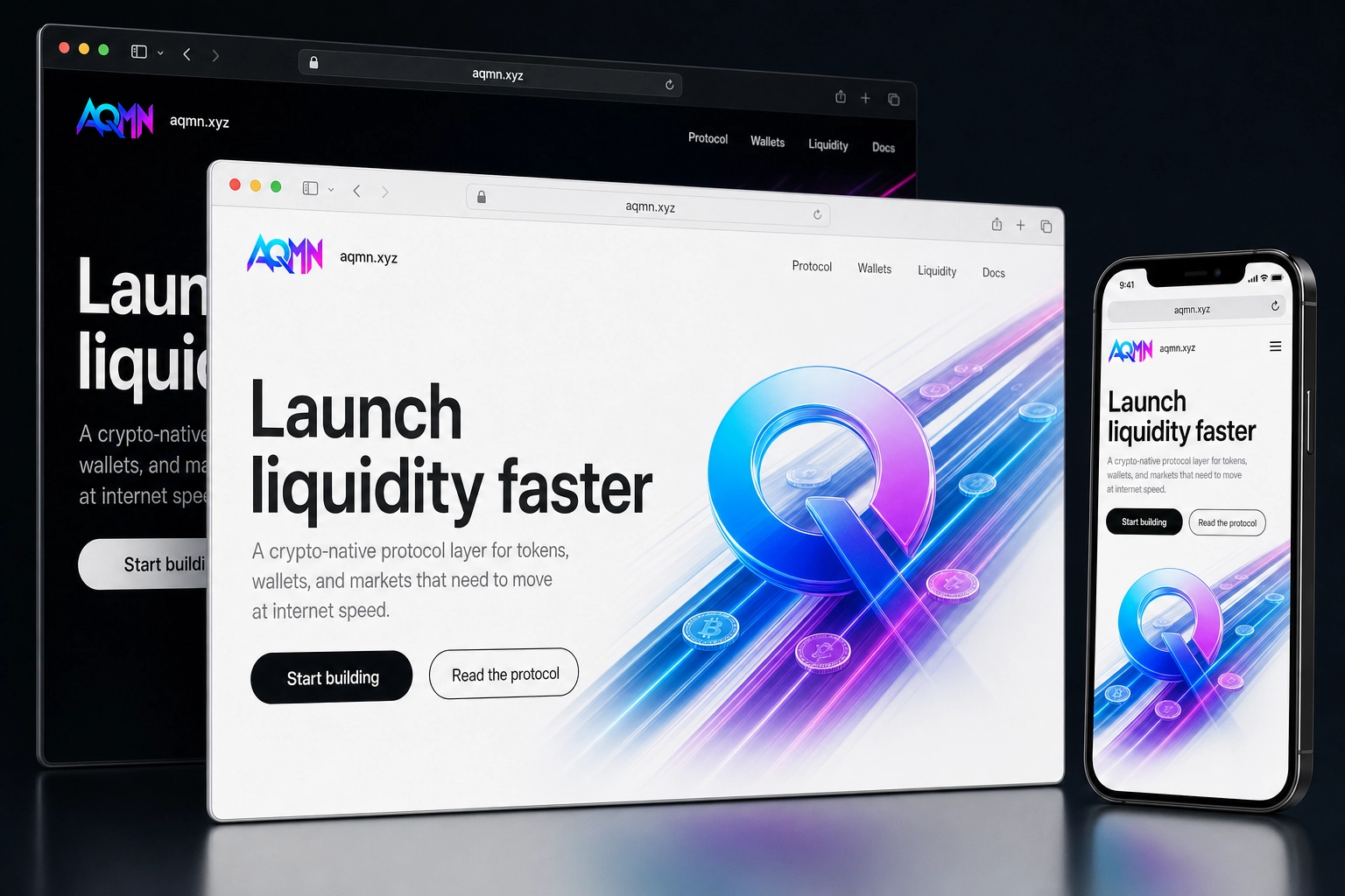 aqmn.xyz website concept preview