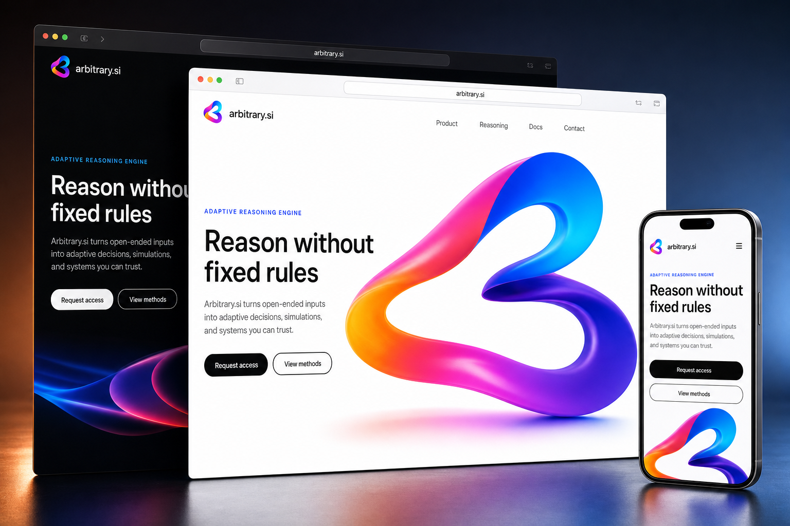 arbitrary.si website concept preview