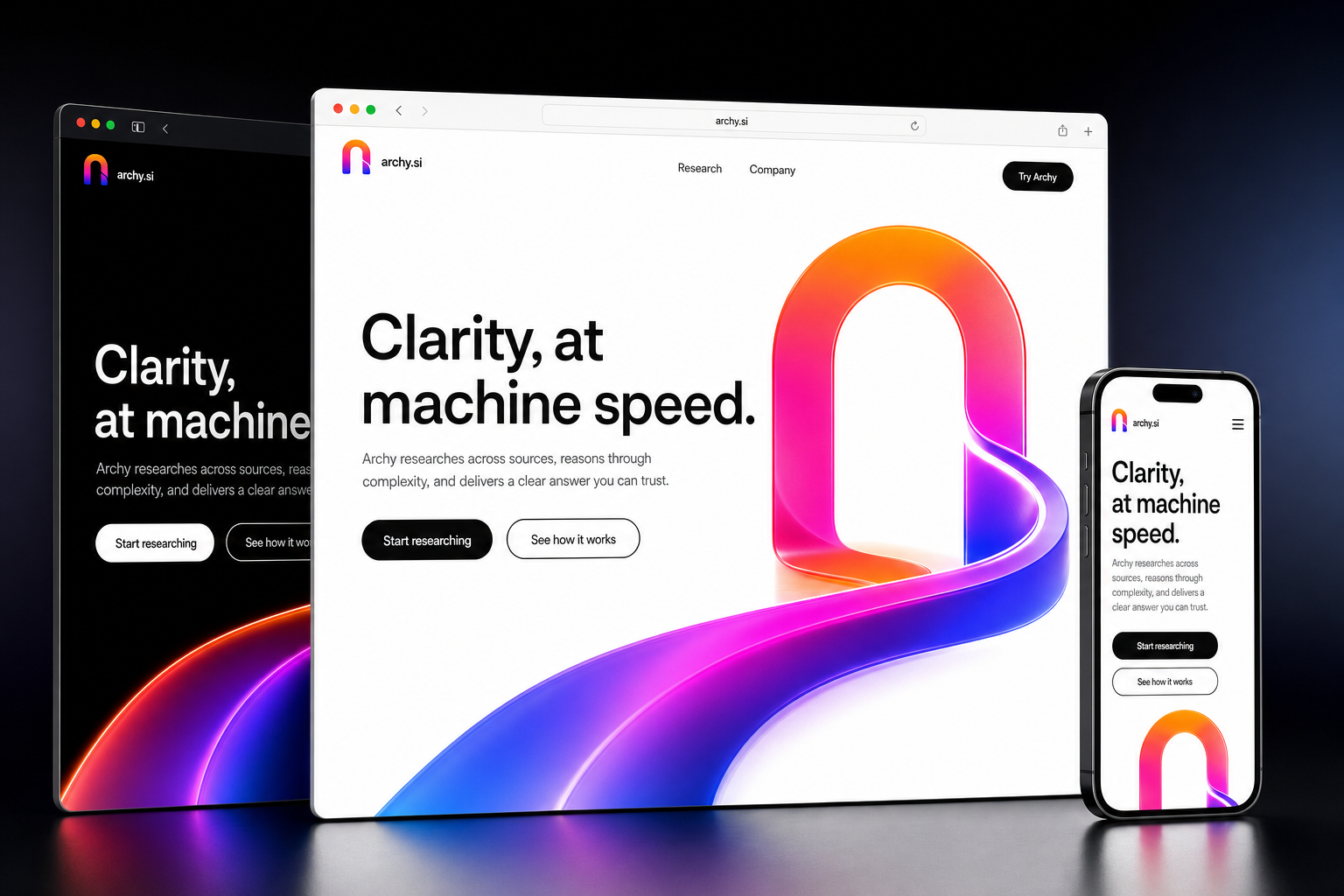 archy.si website concept preview enlarged