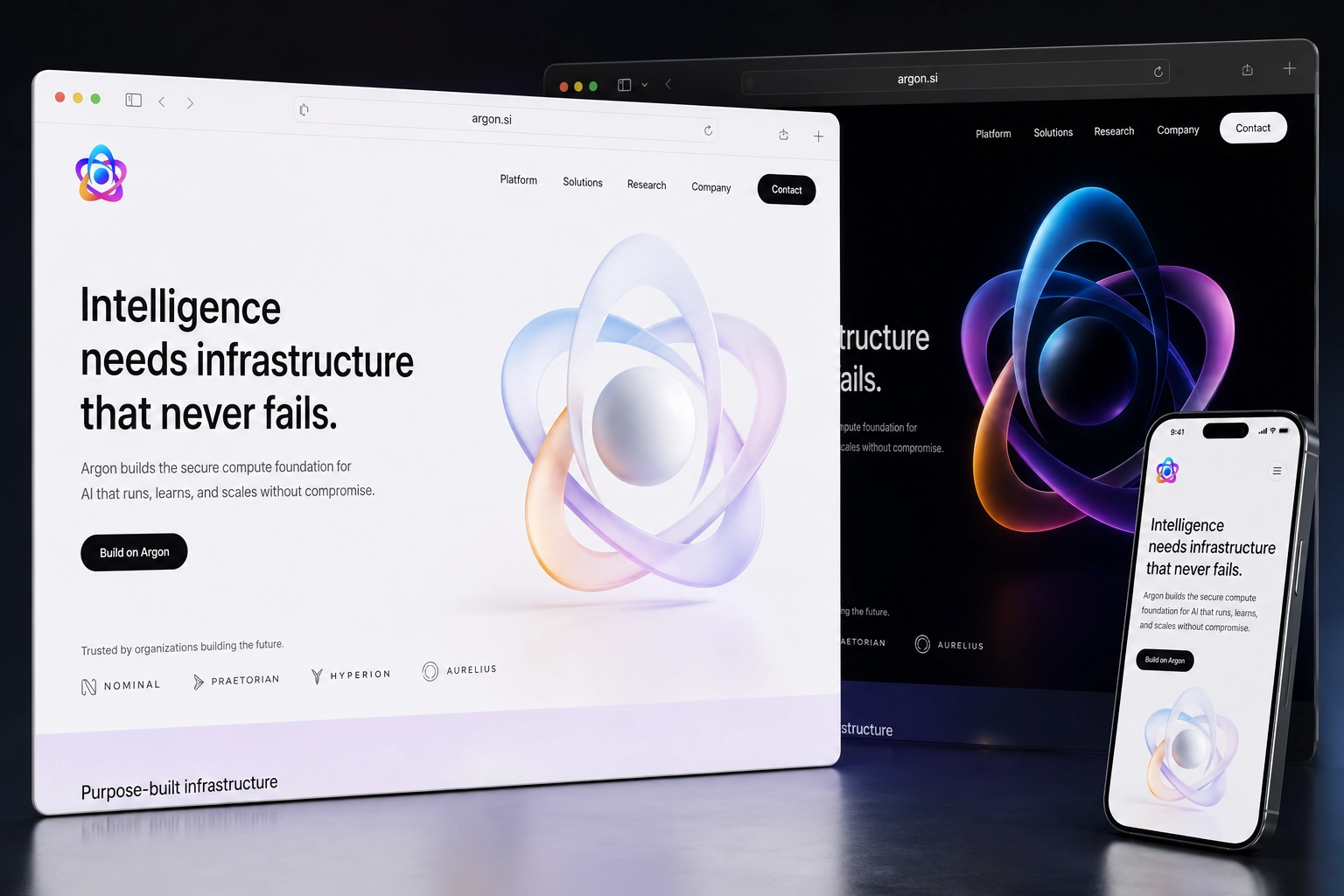 argon.si website concept preview