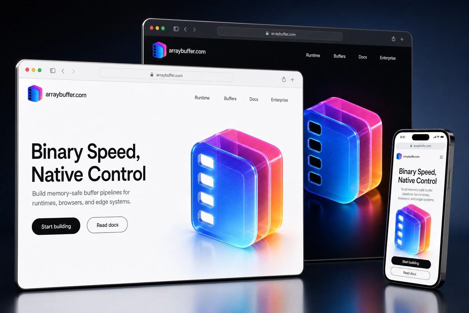 arraybuffer.com website concept preview