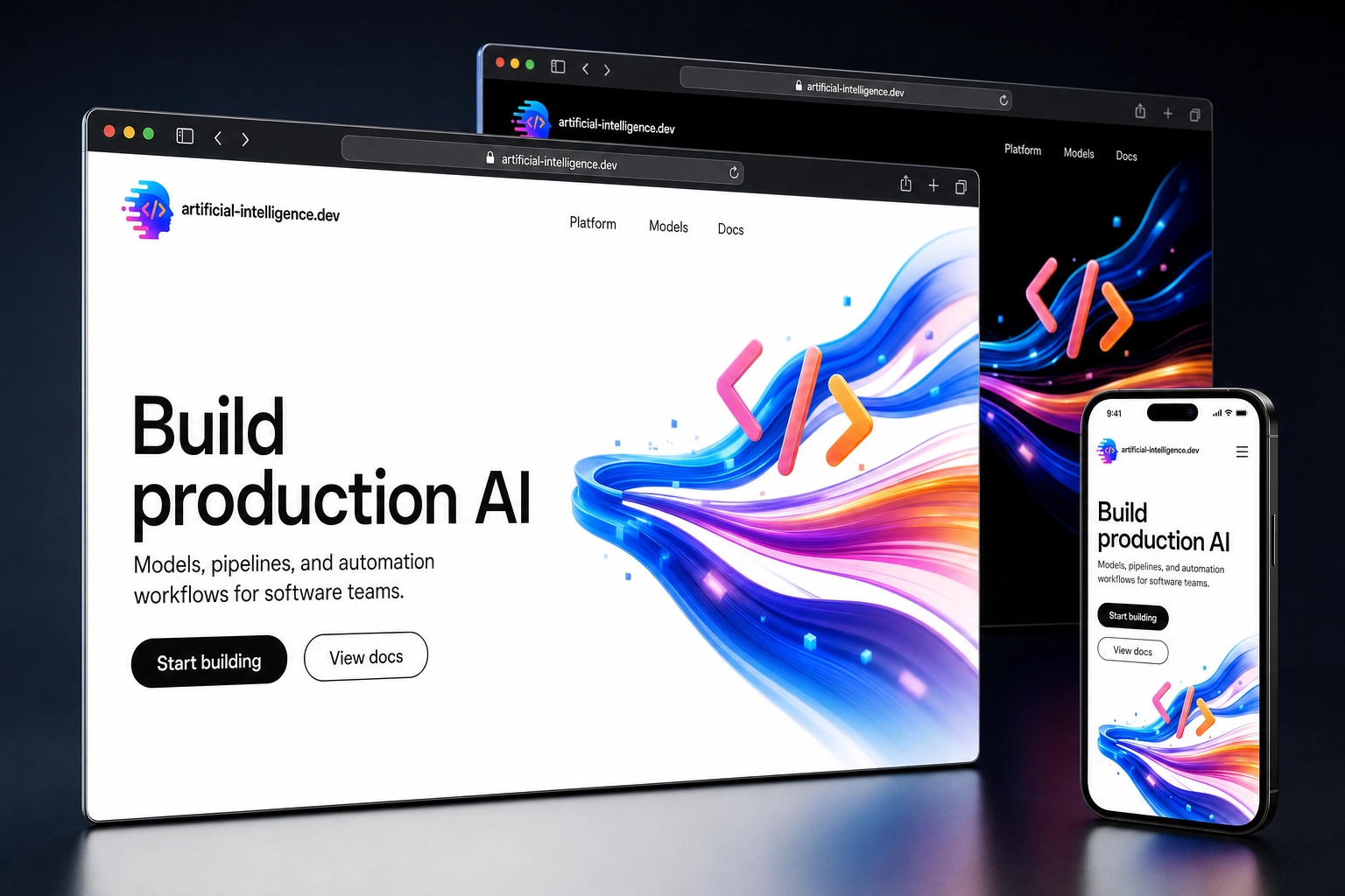 artificial-intelligence.dev website concept preview