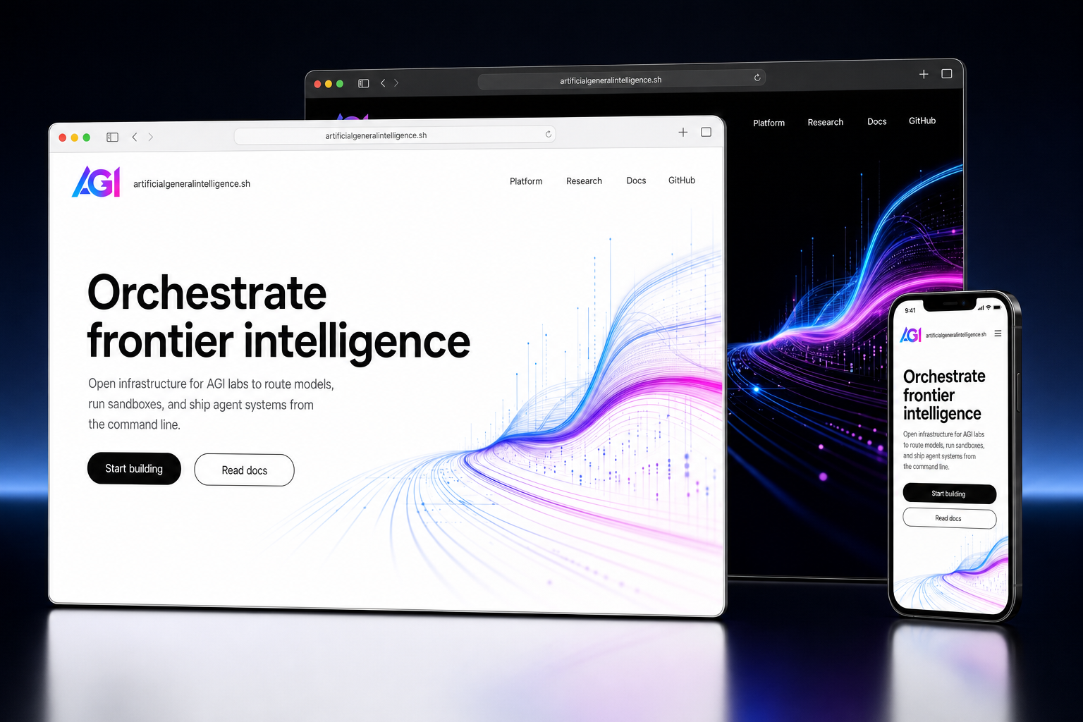 artificialgeneralintelligence.sh website concept preview enlarged