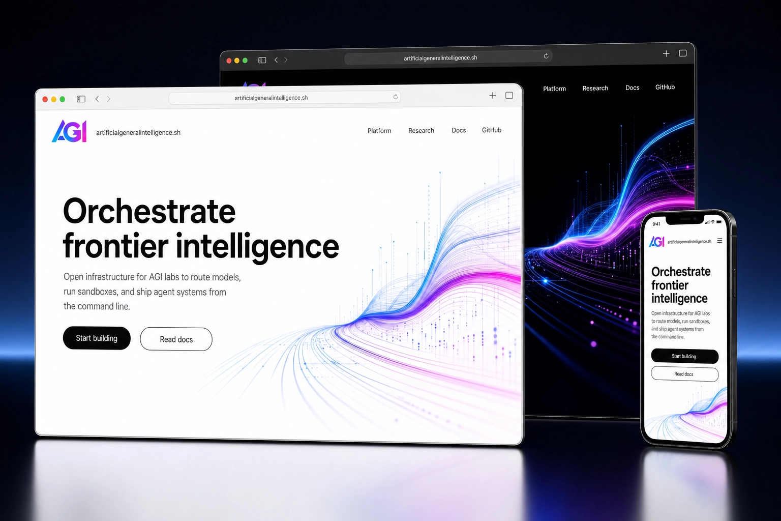 artificialgeneralintelligence.sh website concept preview