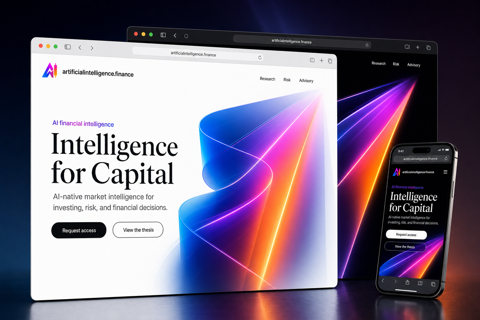 artificialintelligence.finance website concept preview
