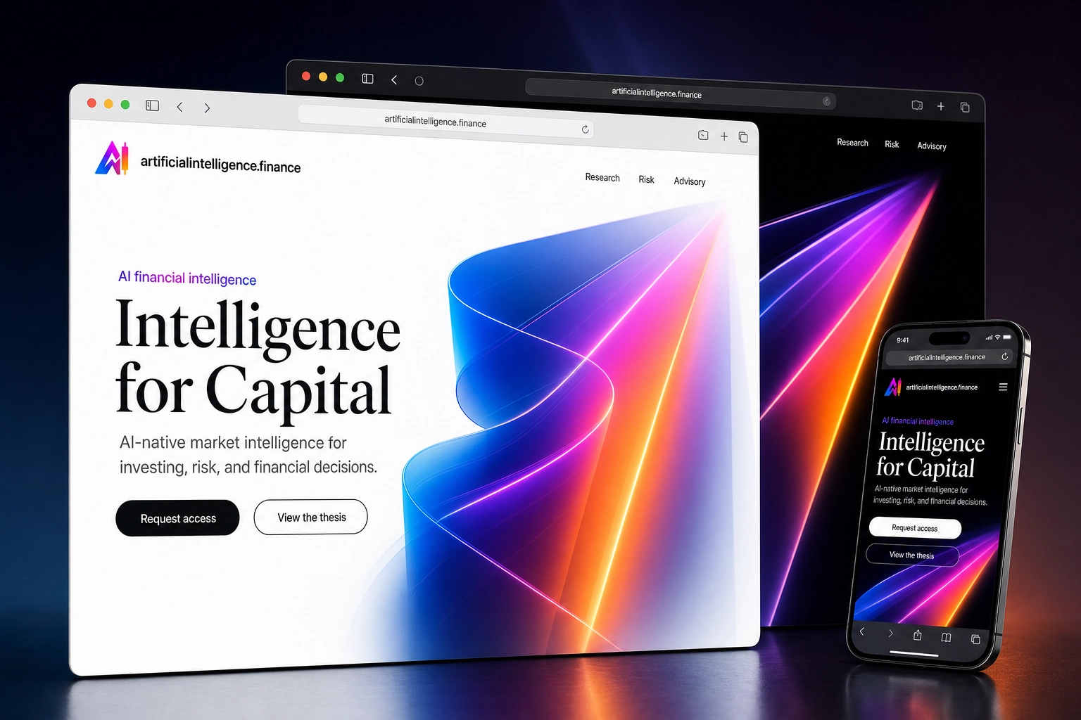 artificialintelligence.finance website concept preview