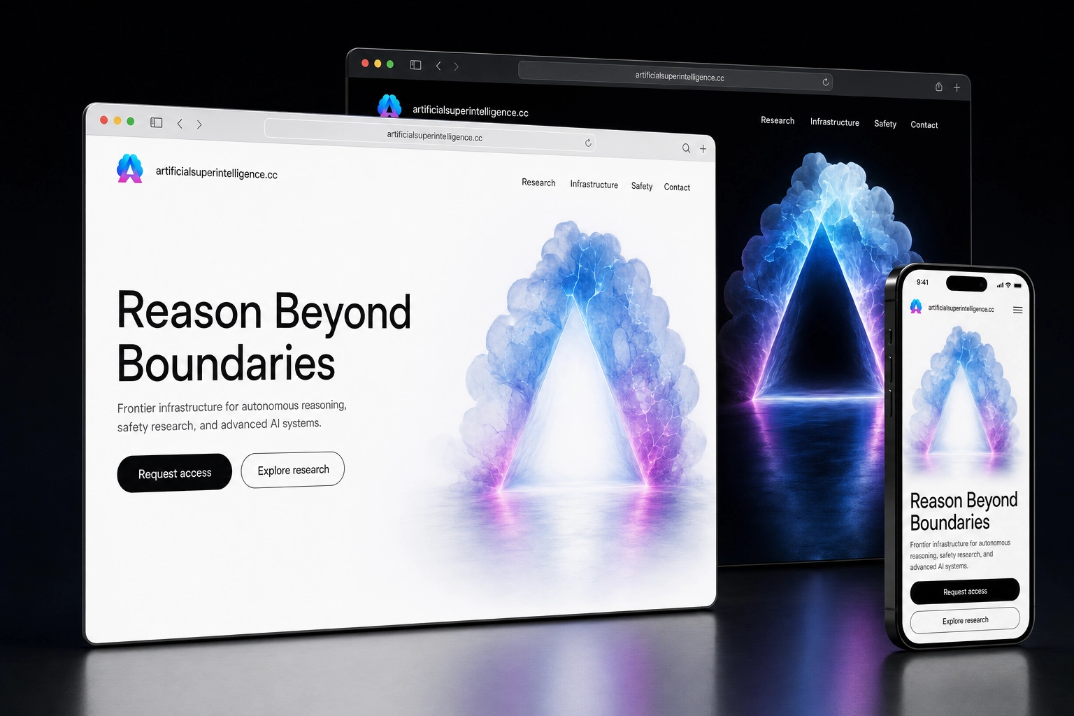 artificialsuperintelligence.cc website concept preview