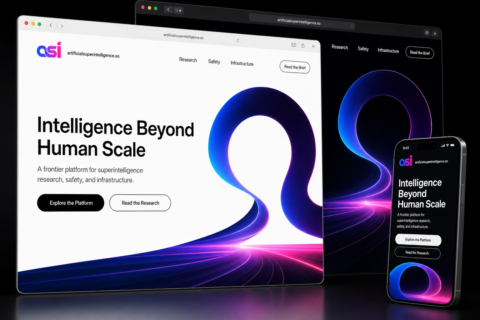 artificialsuperintelligence.so website concept preview enlarged