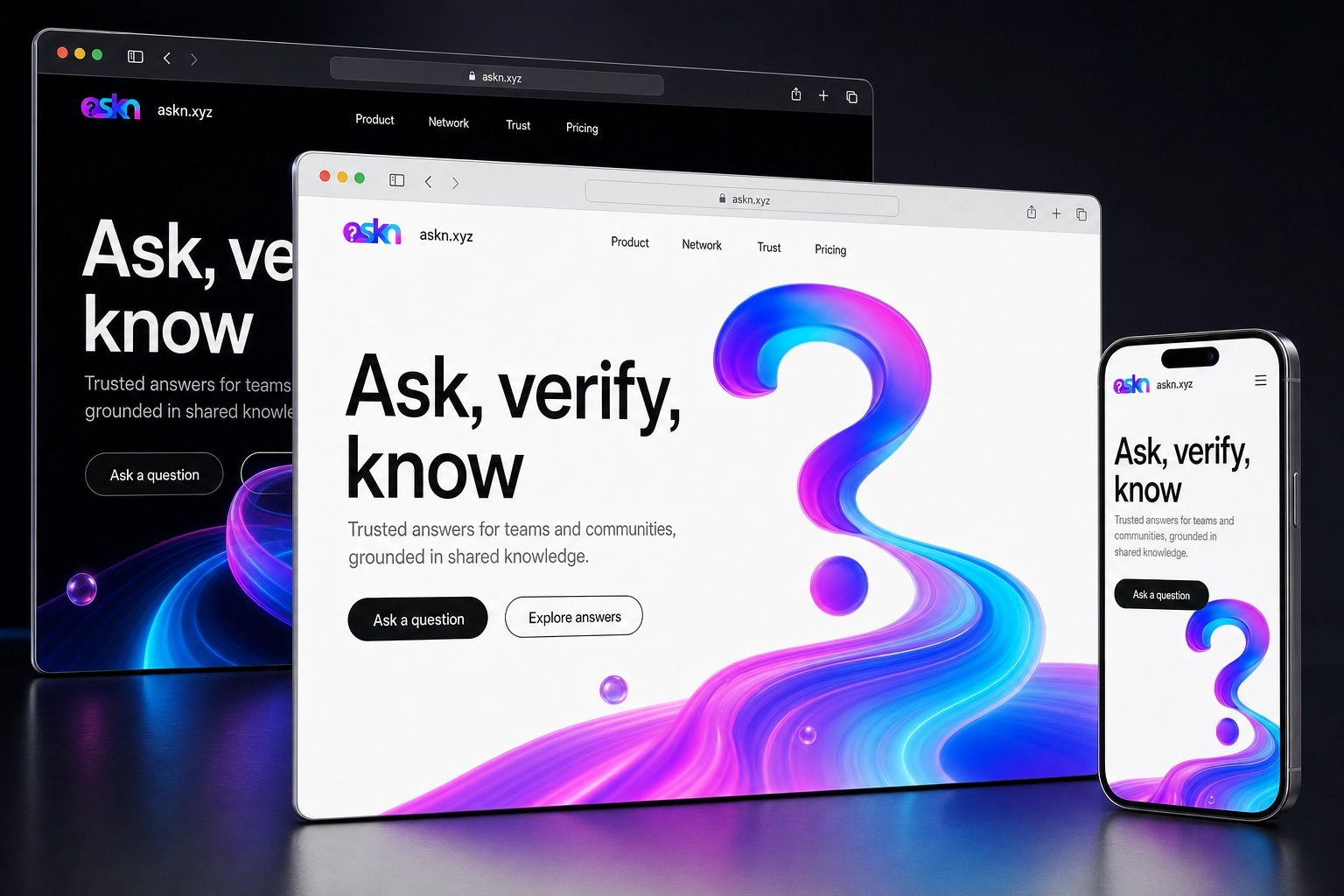 askn.xyz website concept preview