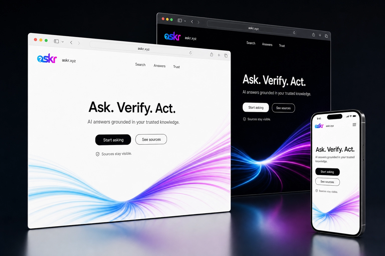 askr.xyz website concept preview