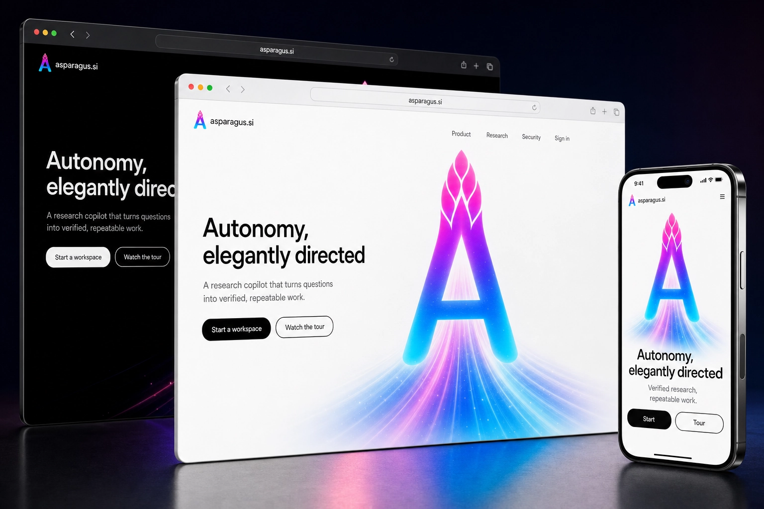 asparagus.si website concept preview