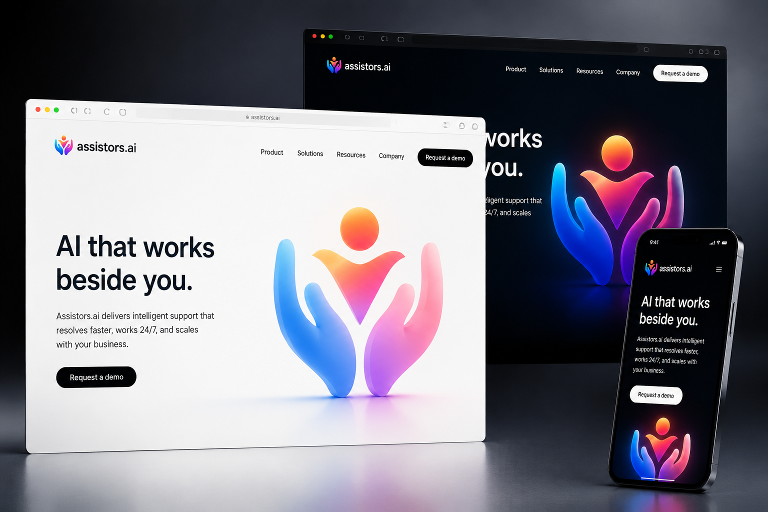 assistors.ai website concept preview