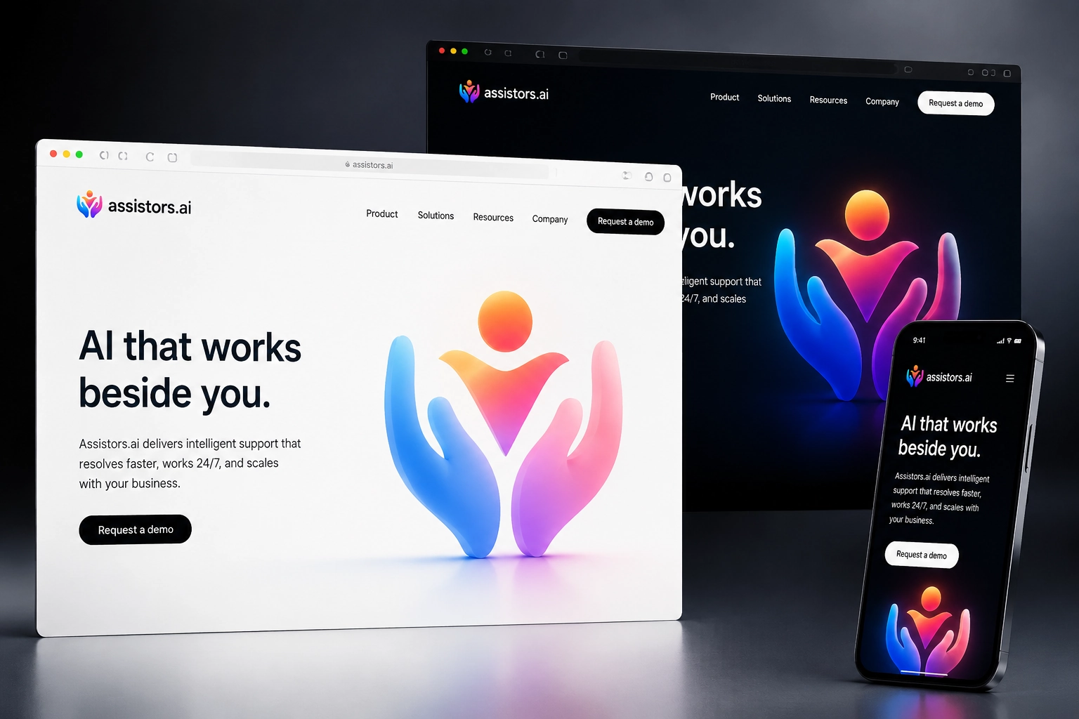 assistors.ai website concept preview