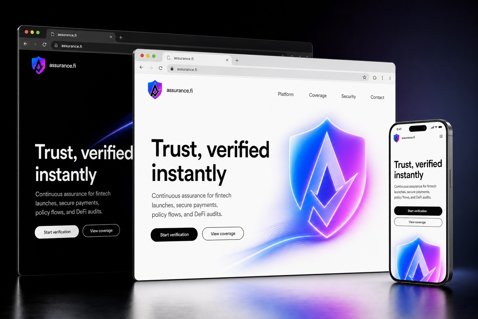 assurance.fi website concept preview enlarged