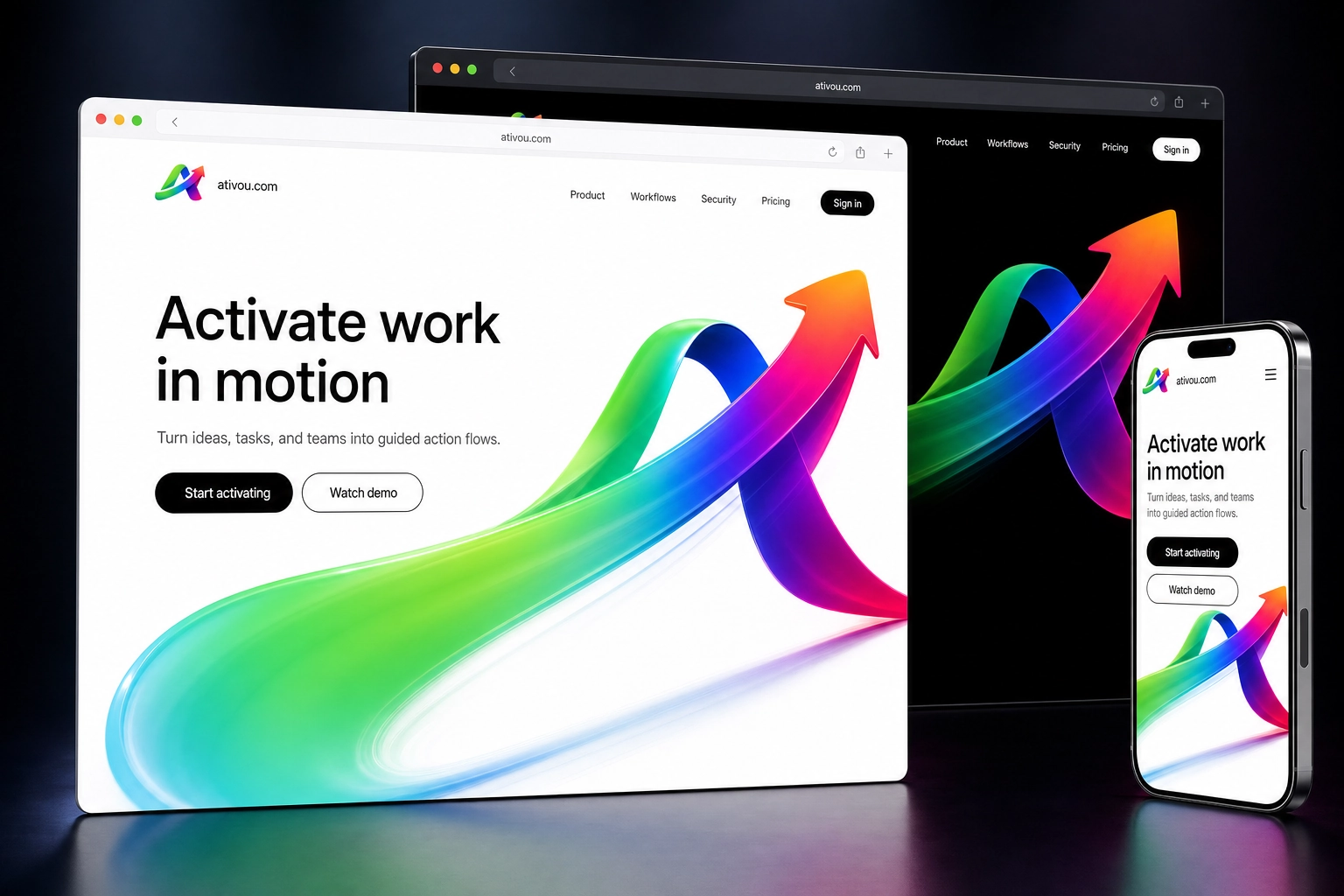 ativou.com website concept preview