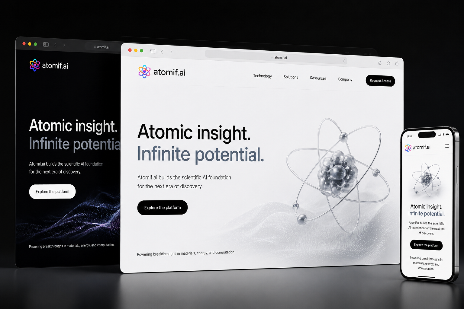 atomif.ai website concept preview
